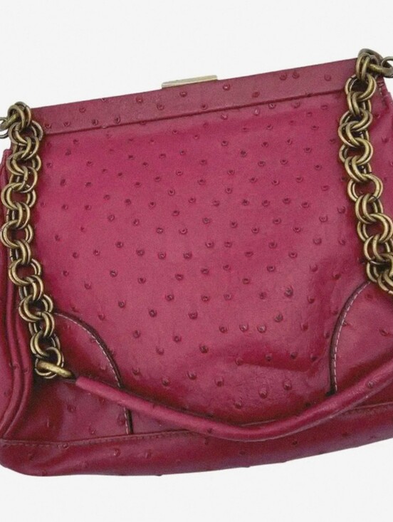 Worthington Handbags - #512 Worthington Burgundy Kiss Lock Clutch Evening Handbag